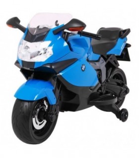 Moto électrique 12V BMW K1300S Bleue - pack luxe