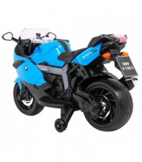 Moto électrique 12V BMW K1300S Bleue - pack luxe