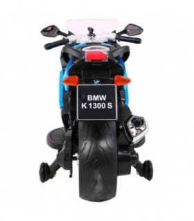 Moto électrique 12V BMW K1300S Bleue - pack luxe