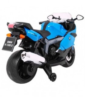 Moto électrique 12V BMW K1300S Bleue - pack luxe