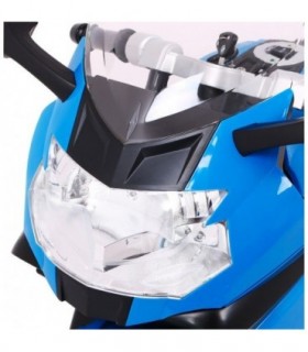 Moto électrique 12V BMW K1300S Bleue - pack luxe