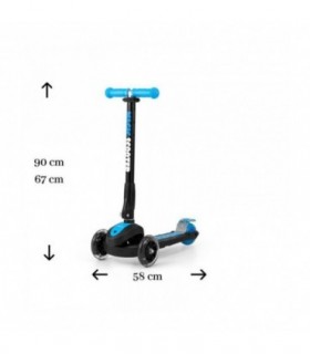 Trottinette 3 roues Milly Mally Magic Bleu