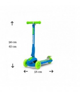 Trottinette Milly Mally Magic Bleu Vert