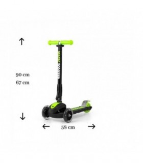 Trotinette 3 roues Milly Mally Magic Vert