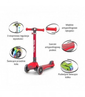 Trottinette 3 roues Milly Mally Boogie Red