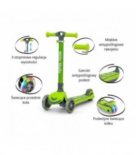 Trottinette 3 roues Milly Mally Boogie Verte