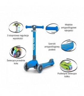 Trottinette 3 roues Milly Mally Boogie Bleue