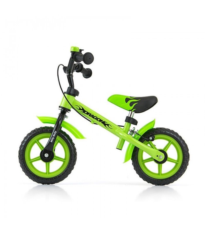 Draisienne avec freins Milly Mally Dragon Verte