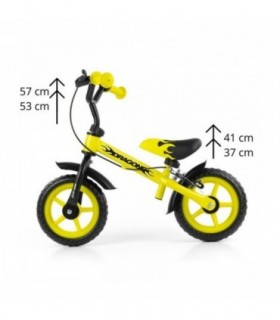Draisienne avec freins Milly Mally Dragon Jaune