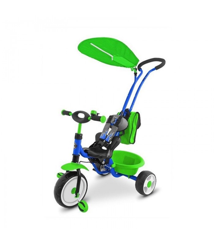 Tricycle Milly Mally Boby Delux Bleu Vert