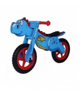 Draisienne en bois Milly Mally Dino 12" Bleu