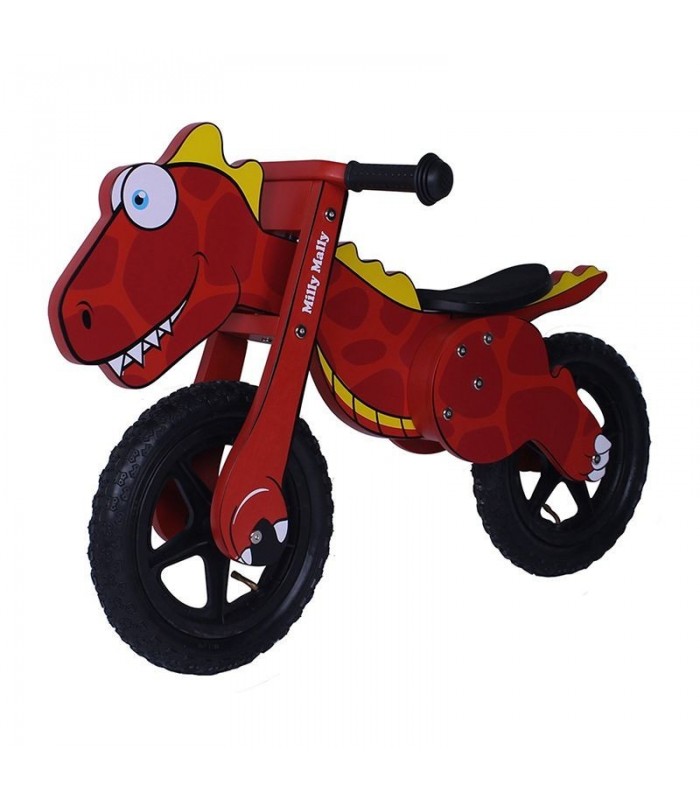 Draisienne en bois Milly Mally Dino 12" Rouge