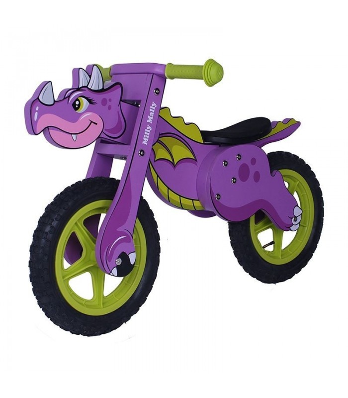 Draisienne en bois Milly Mally Dino 12" Violet