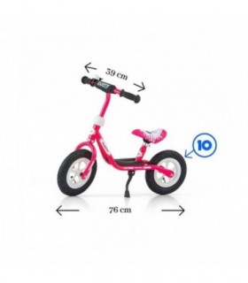 Draisienne Milly Mally Dusty 10" Rose Blanc