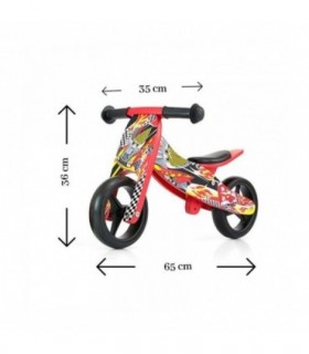 Draisienne 2 en 1 Milly Mally Jake Cars Rouge