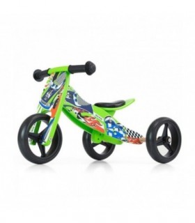 Draisienne 2 en 1 Milly Mally Jake Cars Vert