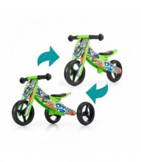 Draisienne 2 en 1 Milly Mally Jake Cars Vert