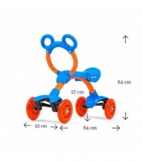 Porteur Milly Mally Orion Flash Bleu-Orange