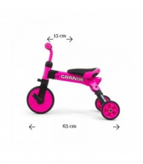 Porteur tricycle Milly Mally Grande Rose