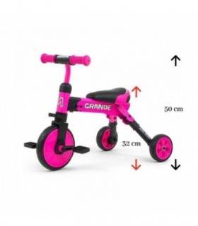 Porteur tricycle Milly Mally Grande Rose