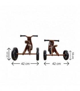 Draisienne 2 en 1 Milly Mally Look Dark Natural