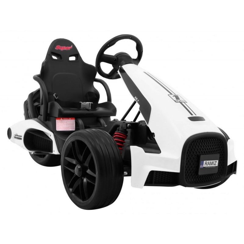 Kart électrique 12v xr-1 blanc - pack evo