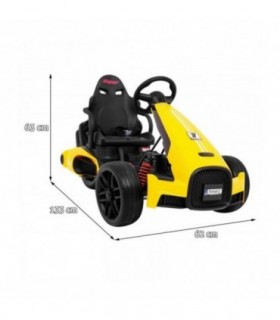 Kart électrique 12V XR-1 Jaune - Pack Evo