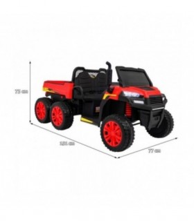 Camion électrique 2 places 2 x 12V A730 Rouge - Noir - Pack Evo