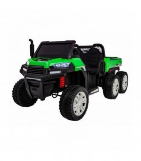 Camion électrique 2 places 2 x 12V A730 Vert - Jaune - Pack Evo