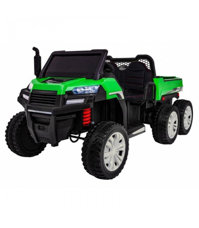 Camion électrique 2 places 2 x 12V A730 Vert - Jaune - Pack Evo