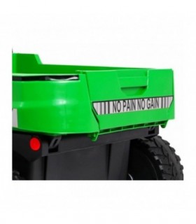 Camion électrique 2 places 2 x 12V A730 Vert - Jaune - Pack Evo