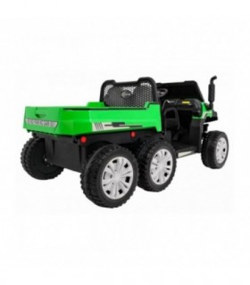 Camion électrique 2 places 2 x 12V A730 Vert - Jaune - Pack Evo