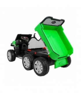 Camion électrique 2 places 2 x 12V A730 Vert - Jaune - Pack Evo