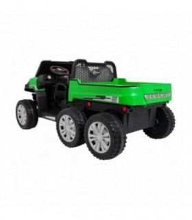 Camion électrique 2 places 2 x 12V A730 Vert - Jaune - Pack Evo