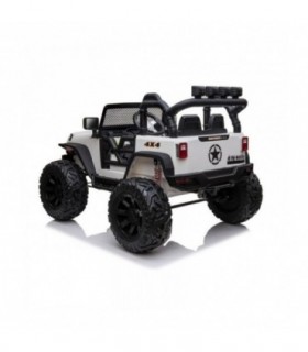 Voiture électrique 2 places 24V Jeep JC666 Blanc - Pack Luxe