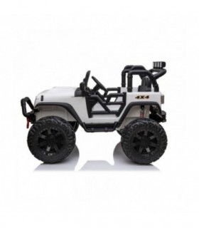 Voiture électrique 2 places 24V Jeep JC666 Blanc - Pack Luxe