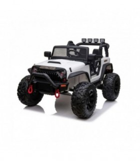 Voiture électrique 2 places 24V Jeep JC666 Blanc - Pack Luxe