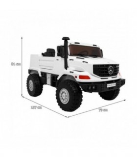 Voiture électrique 2 places 12V Mercedes Zetros Blanche - Pack Luxe