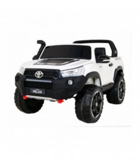 Voiture électrique 2 places 2 x 12V Toyota Hilux Blanche - Pack Luxe