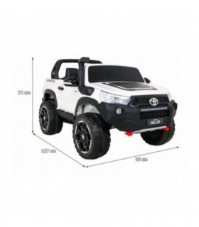 Voiture électrique 2 places 2 x 12V Toyota Hilux Blanche - Pack Luxe