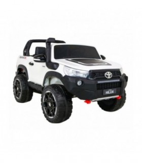 Voiture électrique 2 places 2 x 12V Toyota Hilux Blanche - Pack Luxe