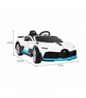 Voiture électrique Bugatti Divo Blanc - Pack Luxe