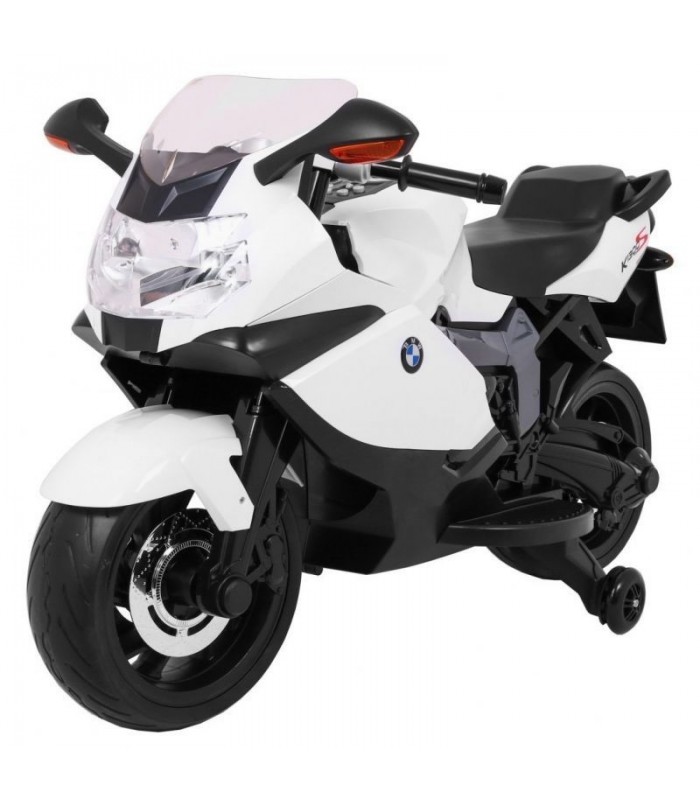 Moto électrique 12V BMW K1300S Blanche - pack luxe