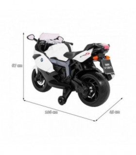 Moto électrique 12V BMW K1300S Blanche - pack luxe