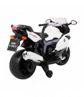 Moto électrique 12V BMW K1300S Blanche - pack luxe