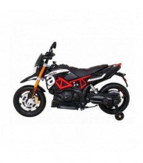 Moto électrique 12V Aprilia Noire - pack luxe