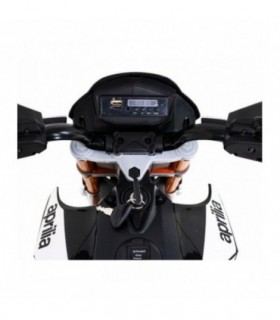 Moto électrique 12V Aprilia Noire - pack luxe