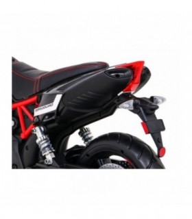Moto électrique 12V Aprilia Noire - pack luxe