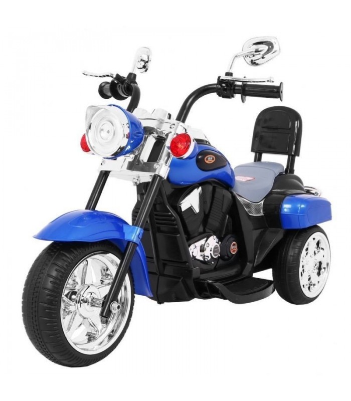 Moto électrique 6V NightBike Chopper Bleue