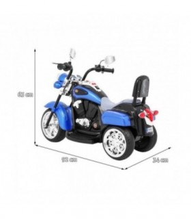 Moto électrique 6V NightBike Chopper Bleue